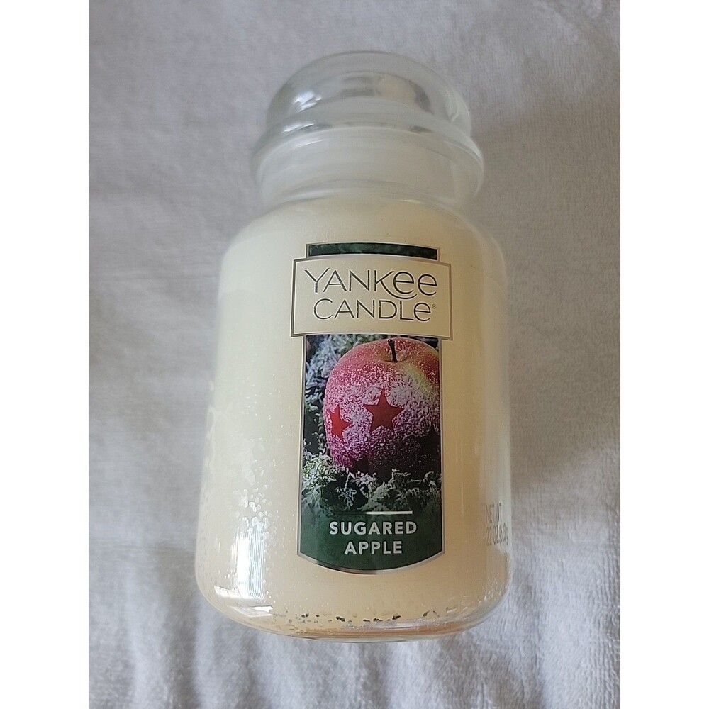Rare Retired Yankee Candle Sugared Apple 22 Oz. Housewarming Candle - NEW